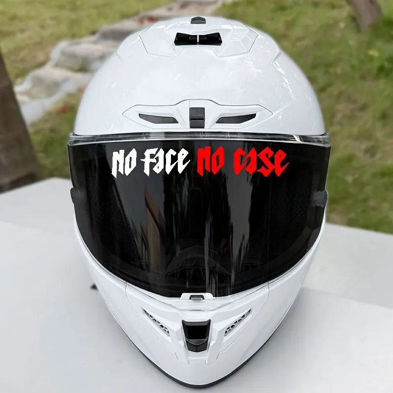 

Наклейка на визор шлема "No Face No Case", голографическая водонепроницаемая виниловая наклейка