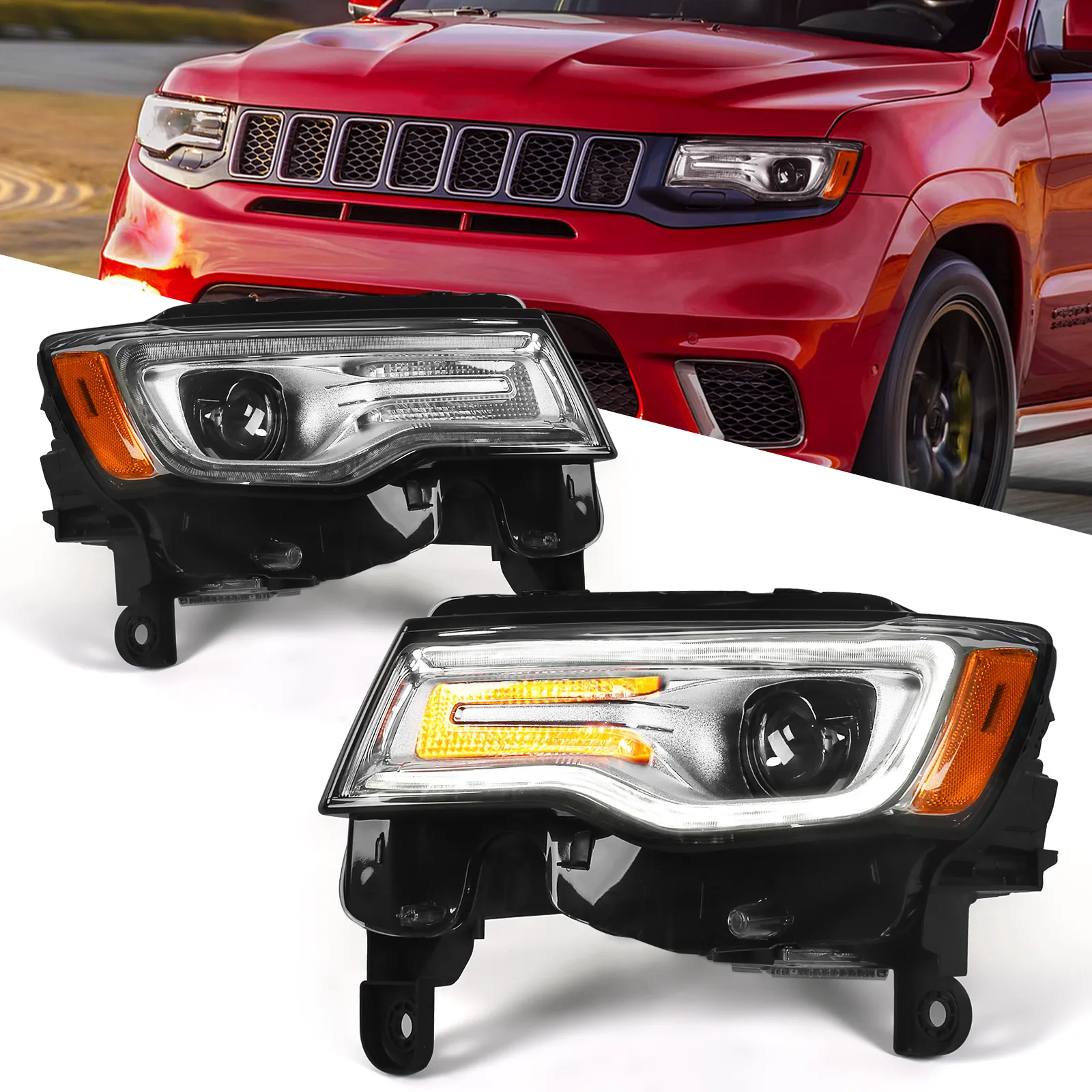 

Фара в сборе Ксеноновые фары для Grand Cherokee 17-21 OEM XCoption-0113 68266646 AF