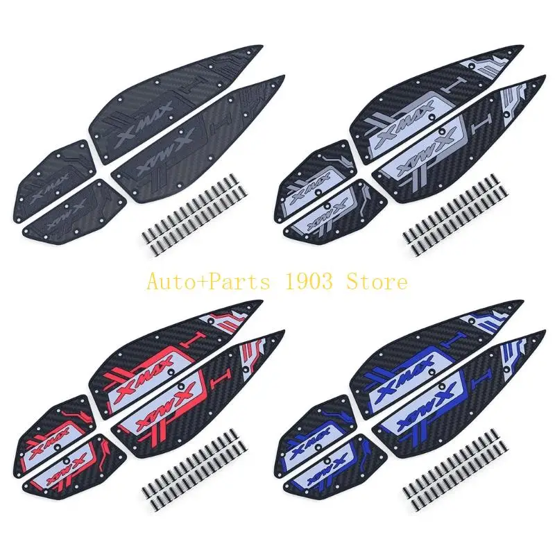 

E21C Rubber Footrest Pads For Xmax300 2020-2024 Motorcycles Slip Resistant Surfaces Quick Attaches Ergonomic Comfort