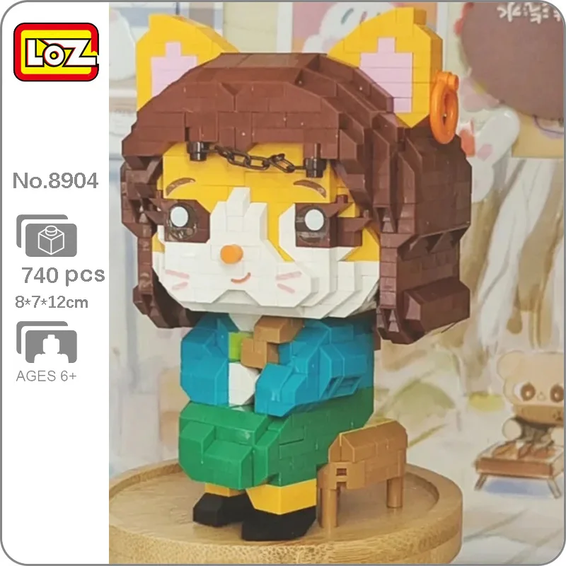

LOZ 8904, животное, кошка, потому что знаменитая живопись, длинношерстная женщина, модель Лизы, мини-бриллиантовые блоки, кирпичи, строительная игрушка для детей, без коробки