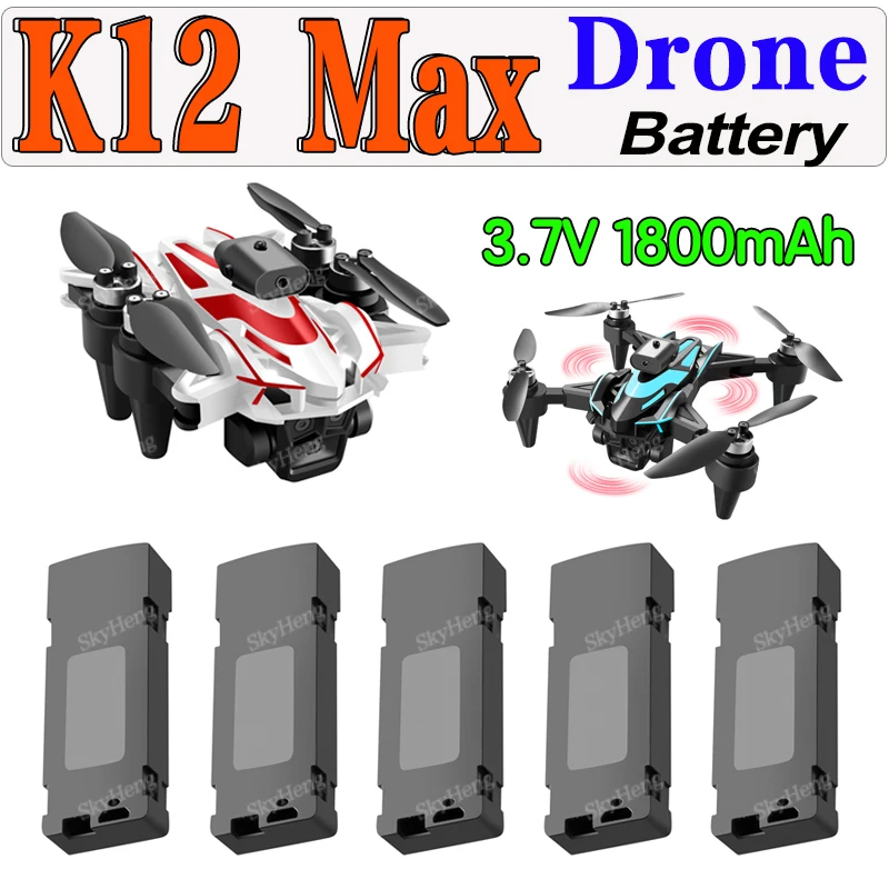 New K12 Max Battery 3.7V 1800mAh Battery For K12Max 4K HD Drone Accessories Parts