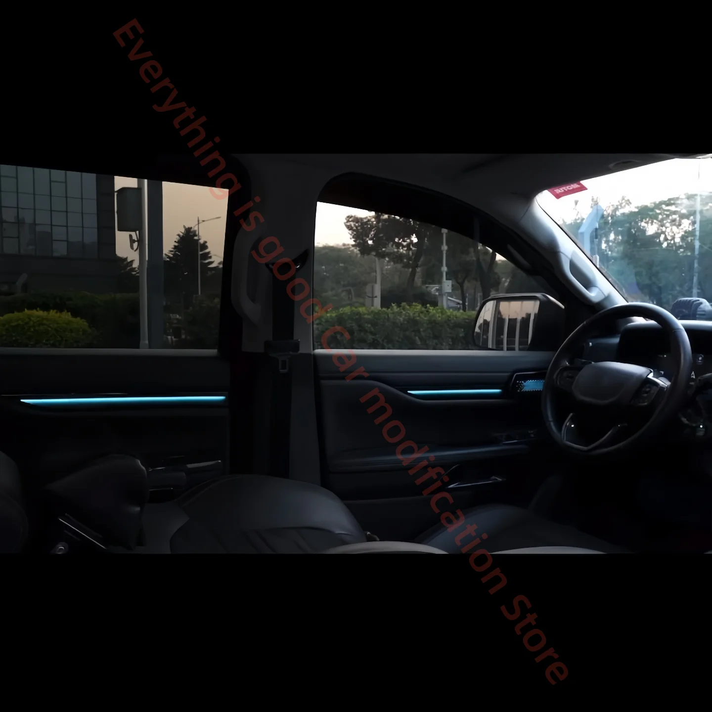 

Атмосферная лампа для Ford Ranger, модернизация внутреннего освещения автомобиля, автомобильные аксессуары, черная декоративная панель фортепиано, светящееся кольцо с рожком