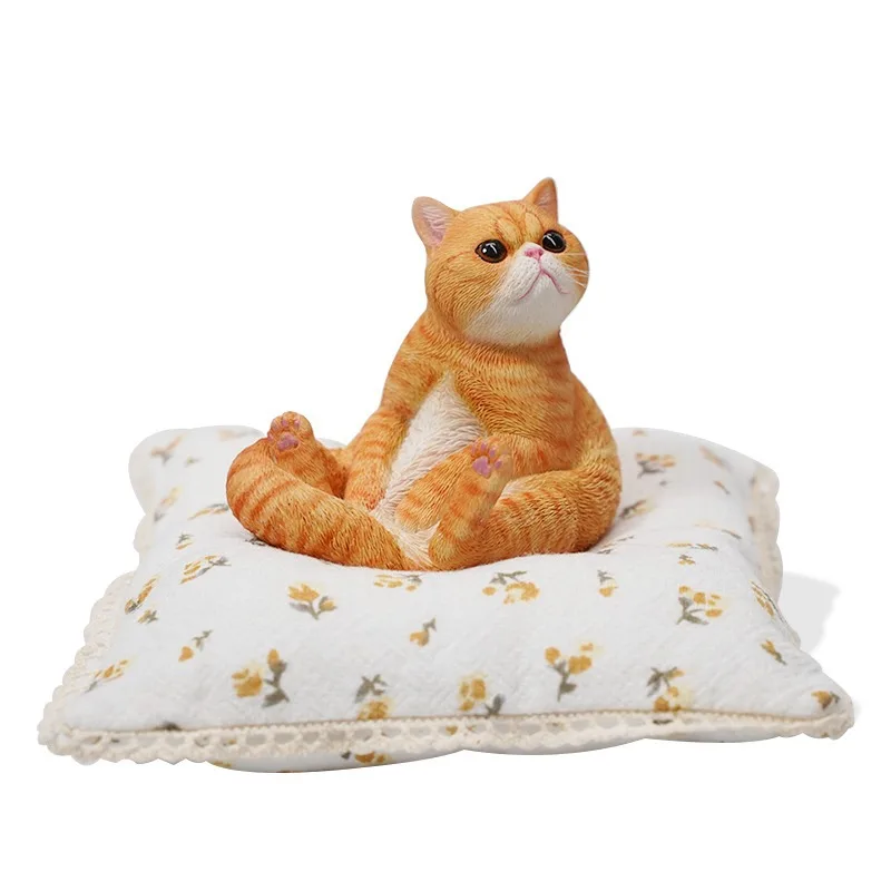 

Lazy cat 8.0 model, orange cat cute pet cat animal peripheral gifts tide play desktop model figure