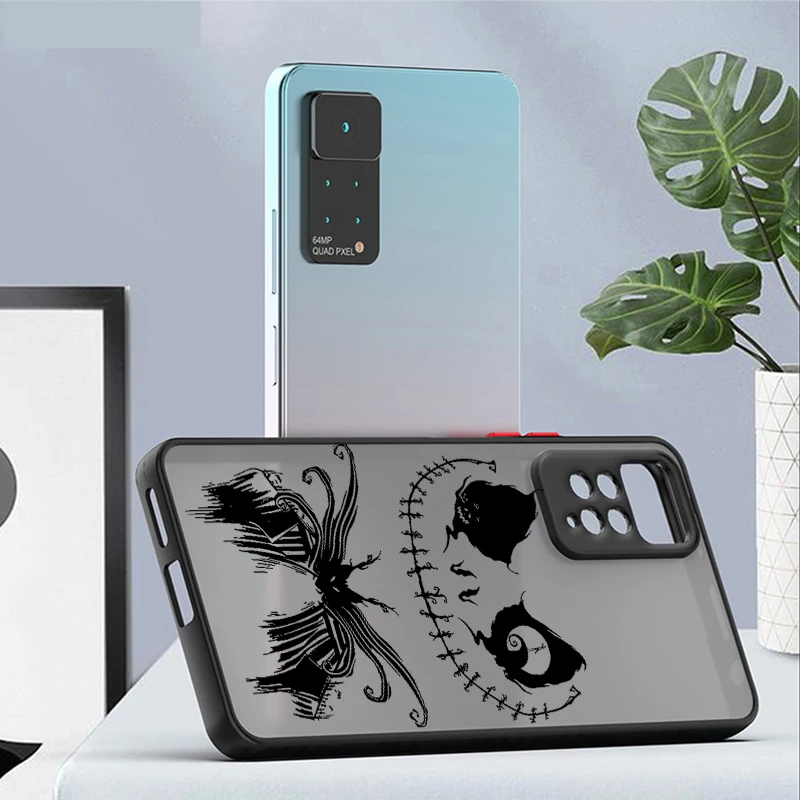 The Nightmare Before Christmas Art For Redmi Note 13 12S 12T 11E 11T 11S 10T Speed Pro Plus Max Lite Frosted Translucent