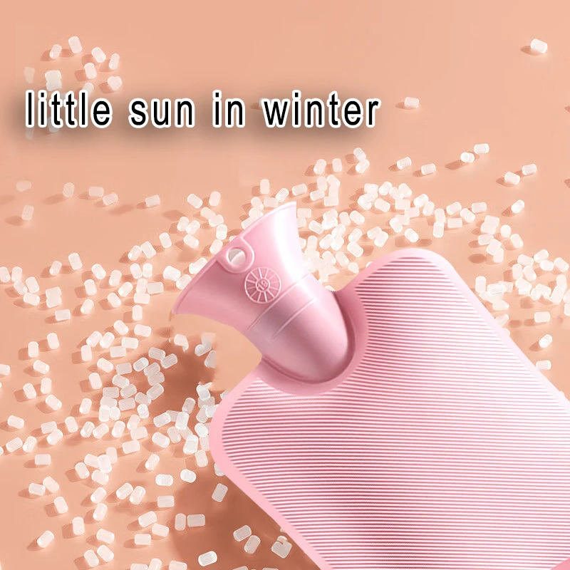 PVC-Gummi-Wärmflasche, Winter-Handwärmer, wiederverwendbarer Wärmer für Zuhause, abnehmbare Cartoon-Plüsch-Tasche, Injektions-Heizkissen