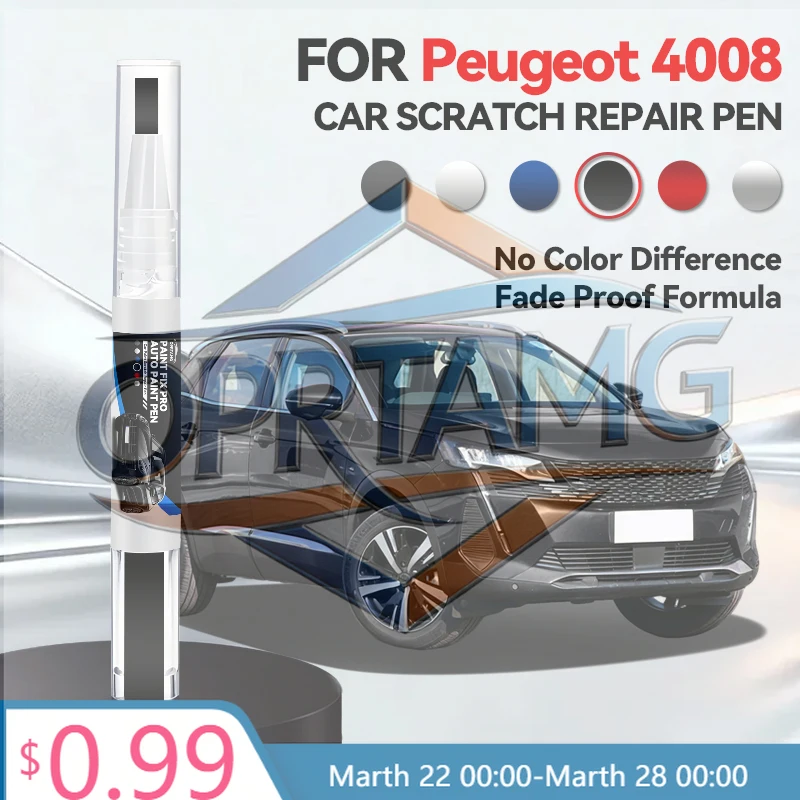 

Горячая новинка 2026: Наклейка для автомобиля Peugeot 4008, карандаш для ремонта лакокрасочного покрытия, средство для удаления царапин, аксессуары для авто DIY, синий EDZ, белый K