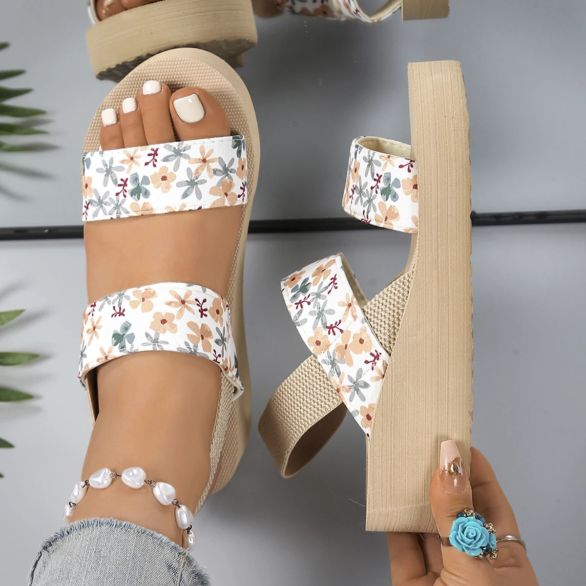 

2025 Summer Women Wedges Sandals Fashion Casual Sexy Sandals for Women Open Toe Shoes Ladies Platform High Heel Shoes Women