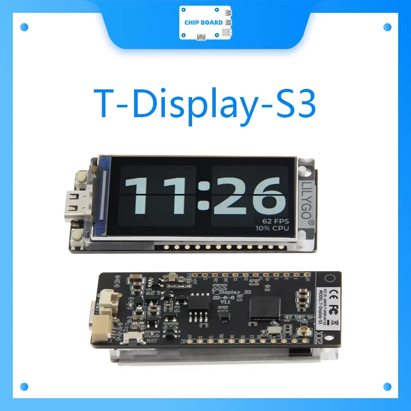 

T-Display-S3 ESP32-S3 1.9 inch ST7789 LCD Display Development Board WIFI Bluetooth5.0 Wireless Module 170*320 Resolution