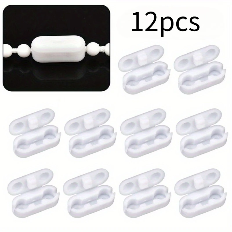 12pcs Plastic Roller Blinds Pull Cord Connector, Contemporary Style Curtain