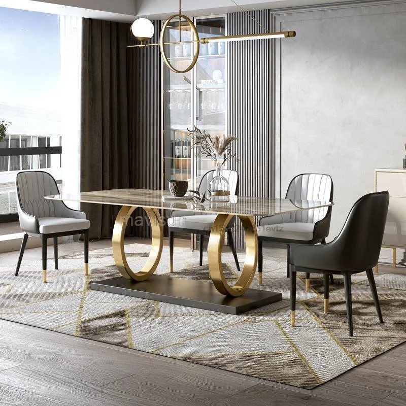 Italian Classic Design Fashion Popular Nordic Home Furniture Small Apartment Dining Table And Chairs Combination Mesa Furniture