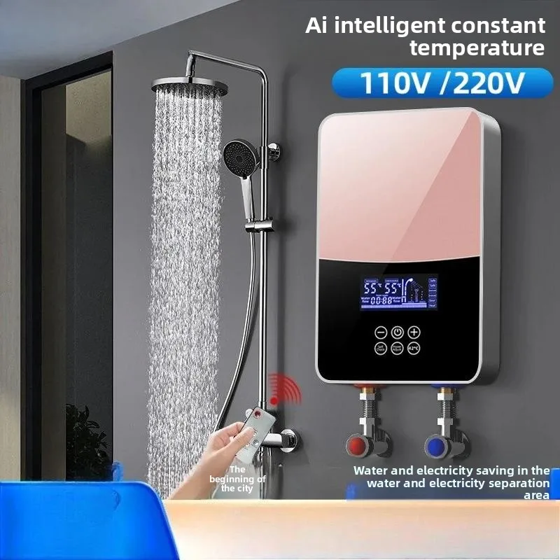 110V Instant Electric Water Heater, Quick‑Heating Constant‑Temperature Mini Water Heater for Household Shower & Kitchen Use