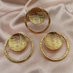 Dubai Gold Plated Earrings and Ring Jewelry Set for Women Hollow out Design Earrings and Finger Ring Set for Engagement Gifts