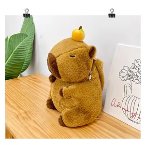 Capivara Children's Plush Rucksack, Kawaii Mode, Plushie Doll Pelztasche, Mini -Packpack, Umhängetaschen, Freundin Freundin Freundin Freundin 8 Hauptverkaufs -Mini -Rucksäcke Kinder - №4