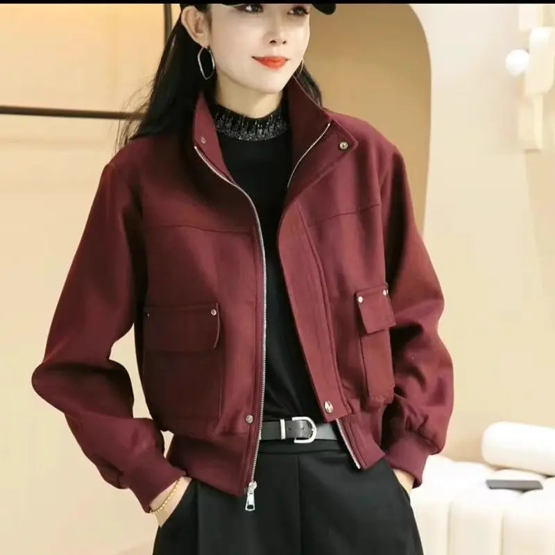 

Biker Jackets Womens Jacket Green Spring Techwear Steampunk Metal Rivet Snap Hiphop Millennial Stereoscopic Edgy Modern Outdoors