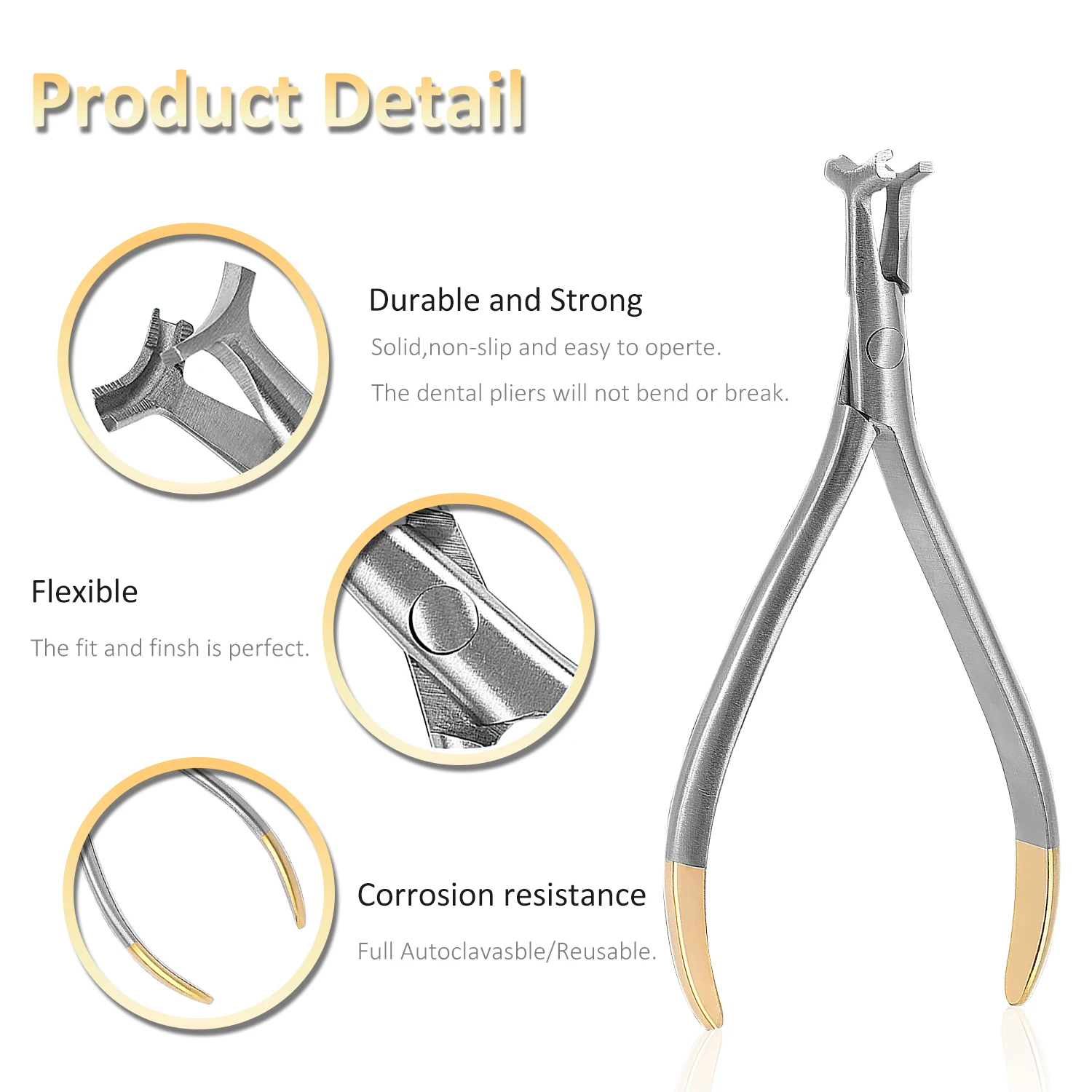 

Dental End NiTi Bending Plier Orthodontic Pliers Instrument Arch wire Distal End Back bend Forceps Stainless Steel Dentist Tool