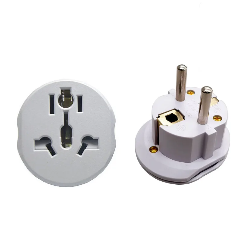 1PCS New Style EU Plug Adapter Converter Universal Socket High Quality Wall Socket AC 16A 250V AU US UK CN To EU Travel Adapter