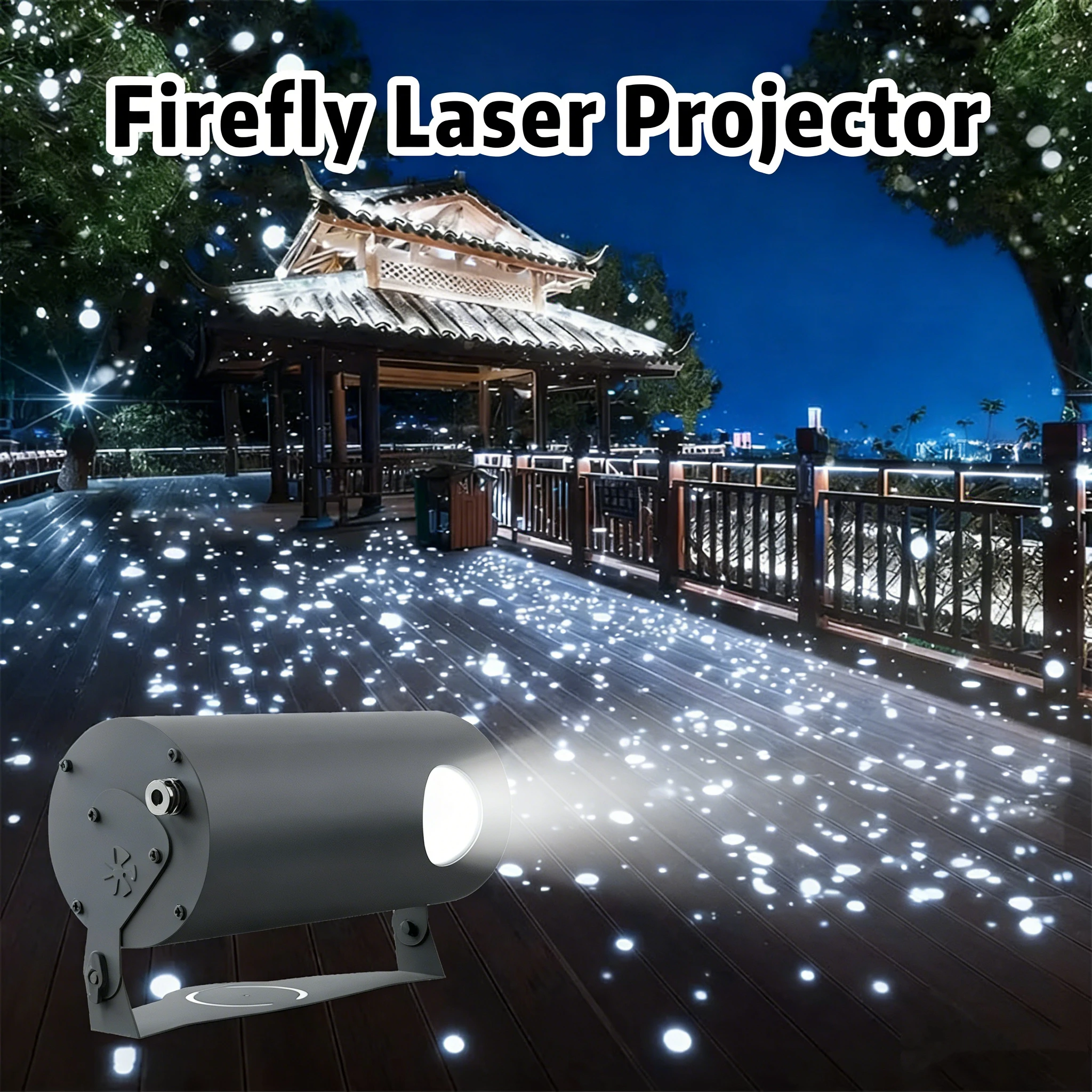 

Динамический лазерный проектор Firefly, водонепроницаемый светодиодный сценический светильник IP65 для сада, вечеринок и свадеб
