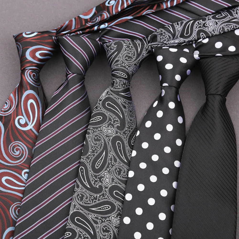 Krawatte Gravatas Fashion Floral Gestreifte gewebte Krawatte Hochzeitsaccessoires Blaue Herrenkrawatten Passende Krawatten für Gruppenpartys und Büros