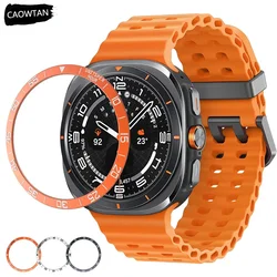 Bezel Ring for Samsung Galaxy Watch Ultra 47mm Metal Scale Rotation Circle for Galaxy Watch 7 Ultra 47mm Number Protective Ring