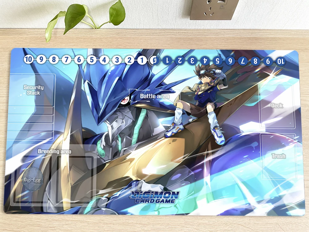 Digimon Duel Playmat DTCG CCG Mat Ulforcev-dramon Trading Card Game Mat Desk Table Gaming Play Mat Mouse Pad Mousepad