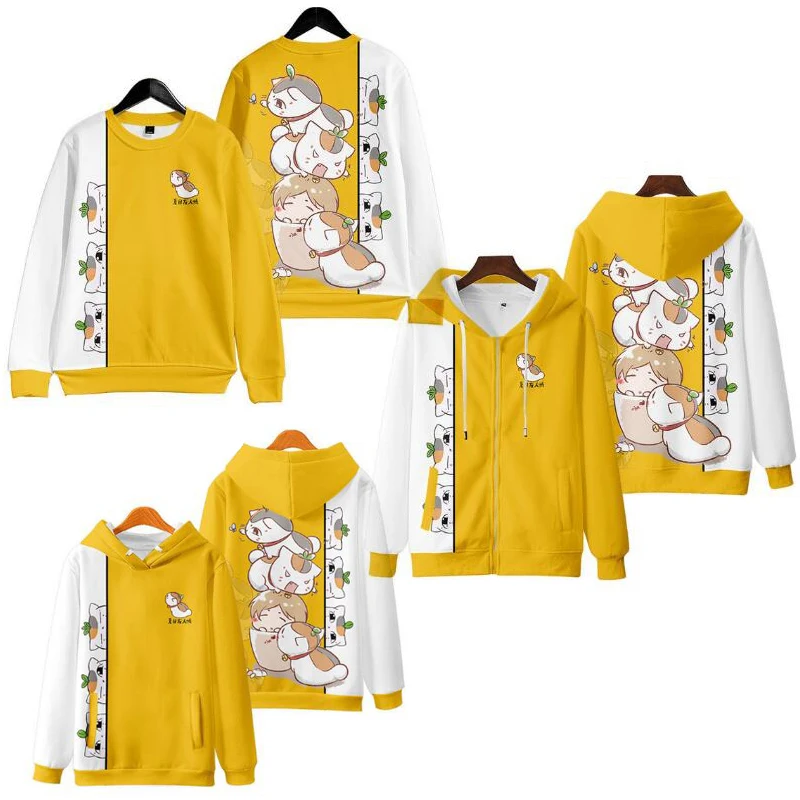 Nyanko Sensei Natsume Yuujinchou Cosplay Hoodie Hip Hop Graphic Sweatshirts Poleron Hombre Streetwear Unisex Harajuku Tracksuit