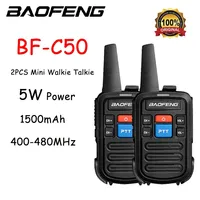BAOFENG BF-C50 2pcs Mini Walkie Talkie Kids Portable Ham Radio Comunicador UHF 400-470MHz Dual Band Two-way Radio HF Transceiver