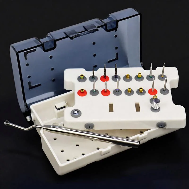 

Dental Broken Screw Extractor Kit Dental Remover Drill Driver Guide Broken Screw Remover Dental Implant Restoration Tools Kit