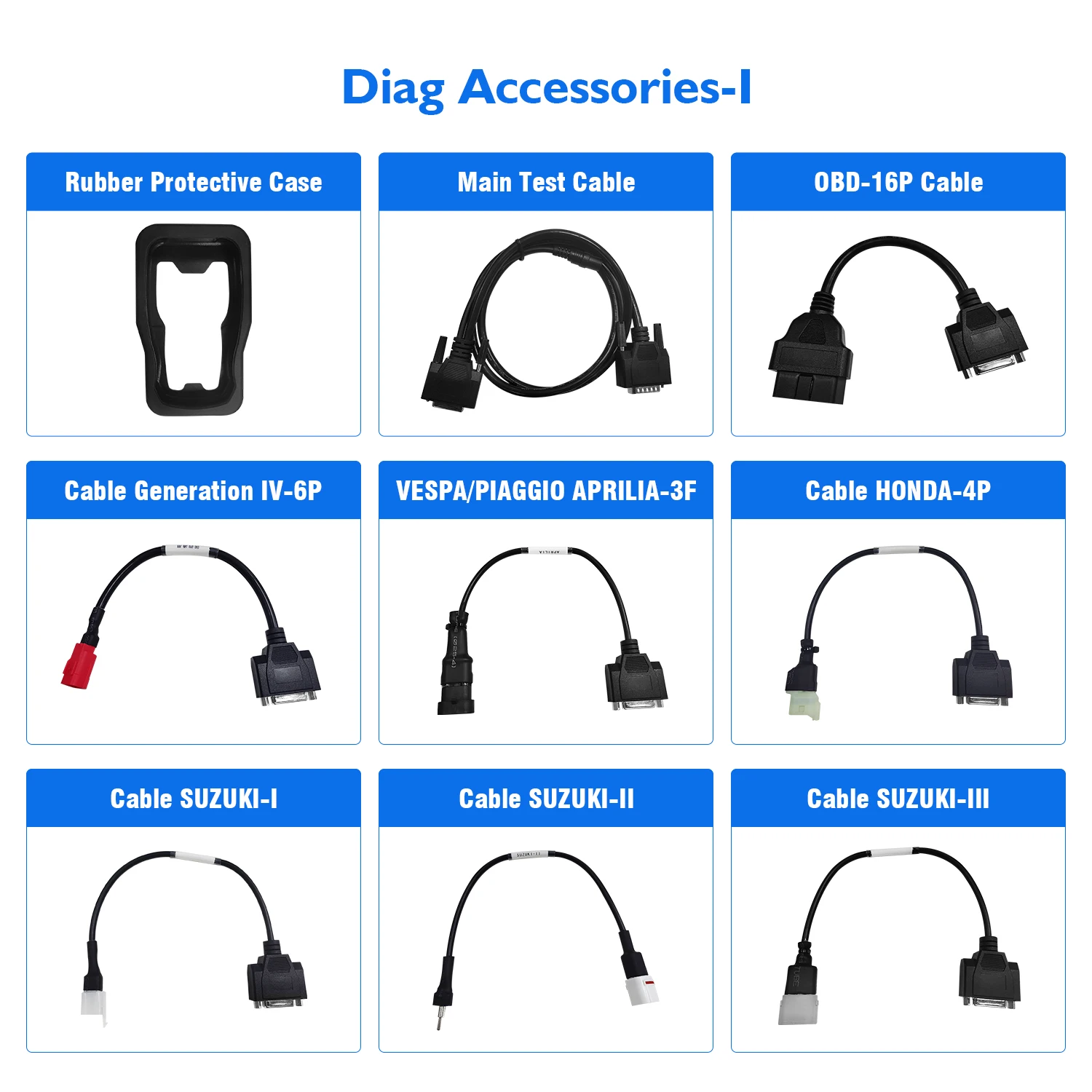 Motorcycle Diagnostic Cable Adapter OBD2 Connector for Yamaha Honda SUZUKI KAWASAKI CAN Truck/Moto Motorcycle JDiag M100 X208