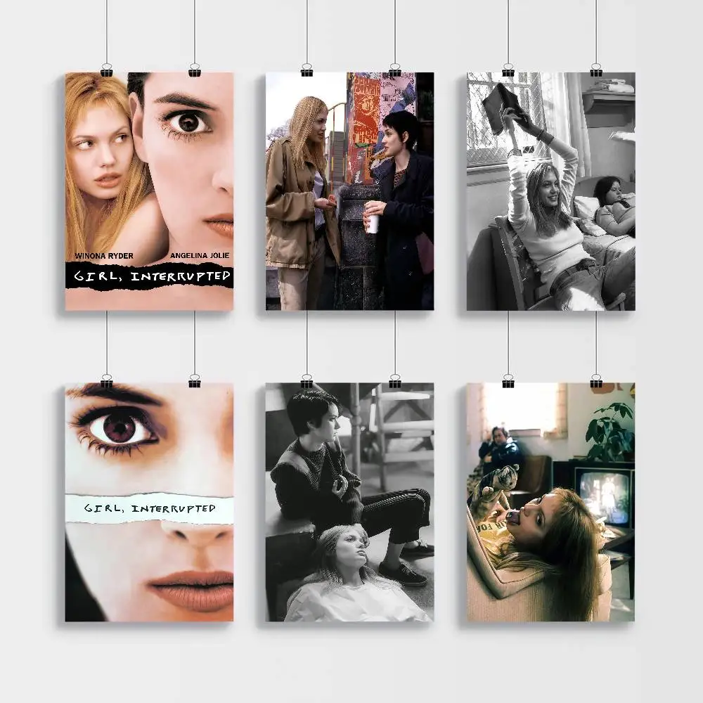 فتاة، ملصق ورق أبيض للفيلم المتقطع عالي الدقة، ملصق جداري عالي الجودة، لوحة فنية لتزيين جدران غرفة الدراسة #3