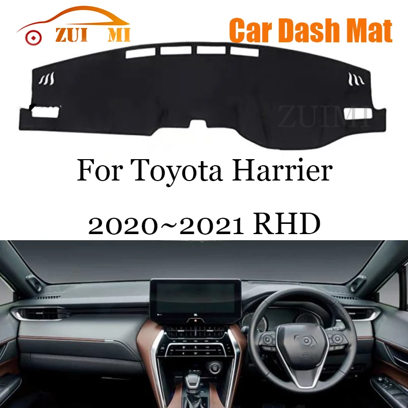 ZUIMI Dashboard Cover Dash Mat Dashmat For Toyota Harrier 2020~2021 LHD RHD Dash Board Cover Pad Sun Shade