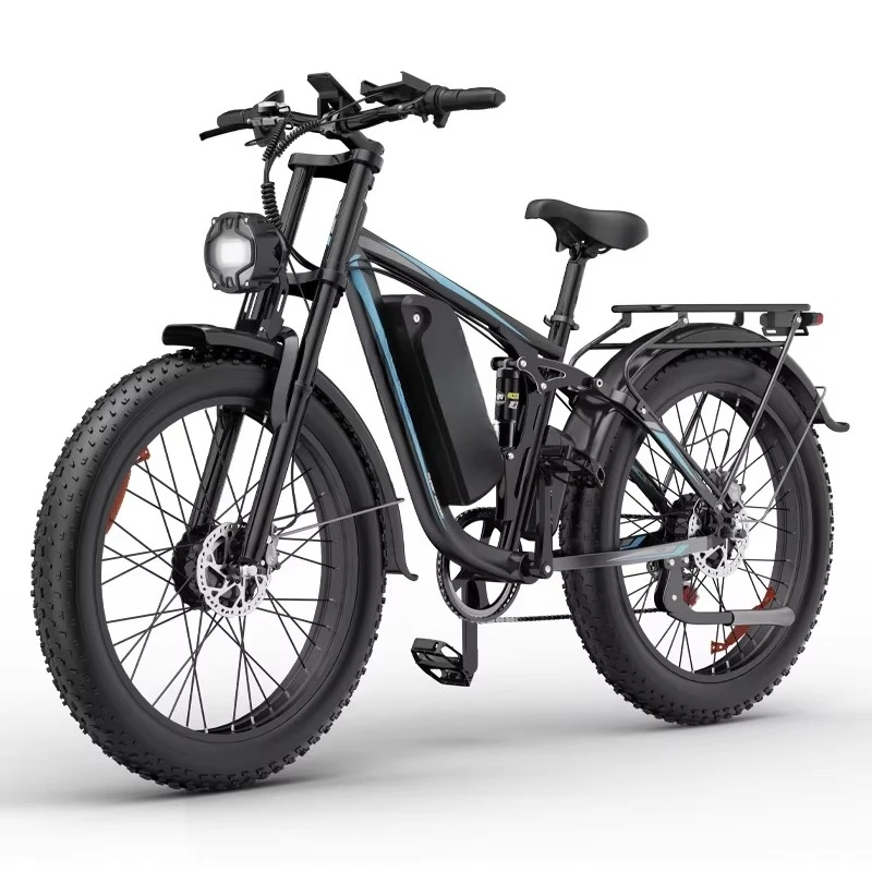 E26Pro 26 Inch Dual Motor E Bike 48V 23Ah Fat Tire Hybrid Electric Dirt Bike Electric Moped Urban Leisure Bicycle for Adults