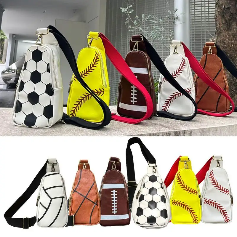 Bolso cruzado ajustable para hombre, mujer y niño, bandolera de béisbol Vintage, deportiva, senderismo, fácil de llevar