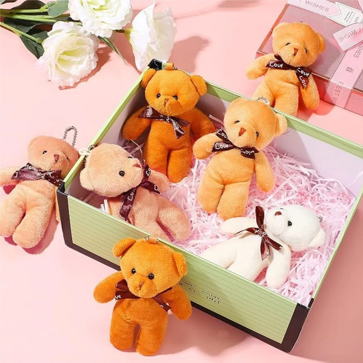 12-120 قطعة المفاتيح دمية دب صغيرة السائبة استحمام الطفل الزفاف هدية عيد ميلاد عيد الميلاد ديكور المنزل حفلة لصالح للضيوف