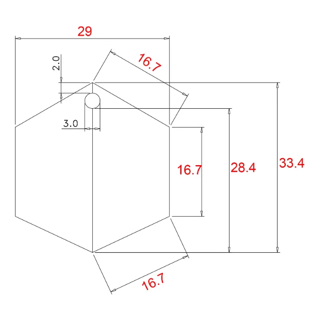 Customize Brass Hexagonal Signage According to The Drawings 50Pcs