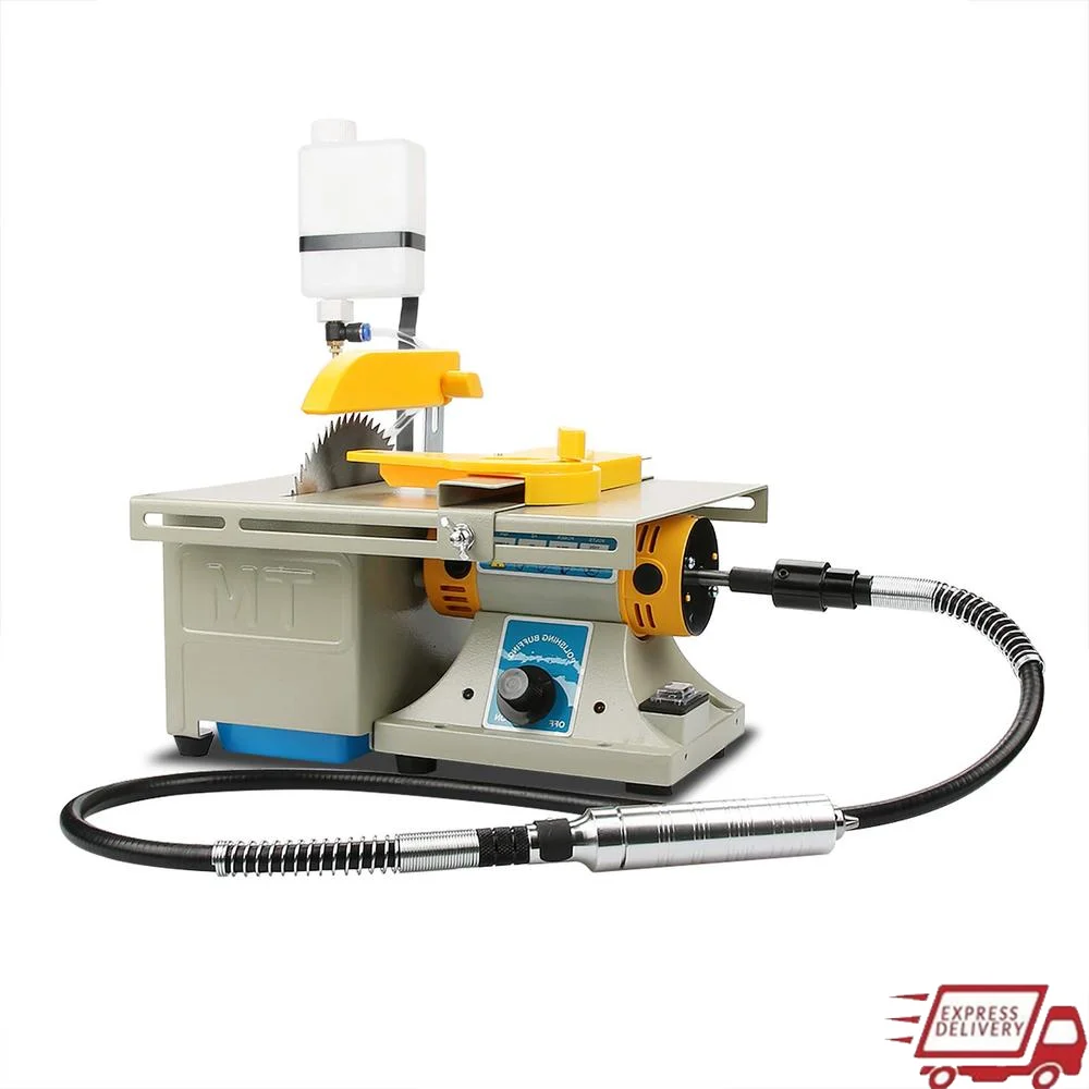 Mini Table Saw Lapidary Equipment DIY Jewelry Polishing Buffer Grinding Machine 0-10000RPM Flexible Shaft Precision Cutting Rock