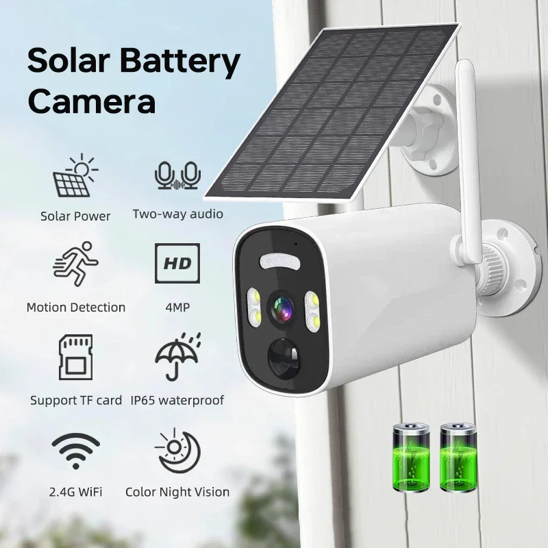 

4MP Low Power Solar Camera Solar Outdoor Security Alarms Wi-Fi Home HD Surveillance Camera