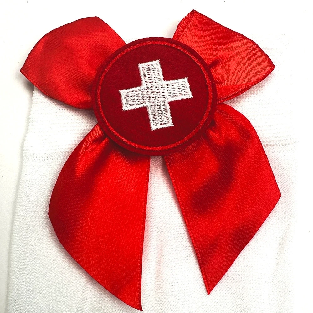 2025 New Christmas Halloween Women's Sexy Silk Socks Female Nurse Bow Long Socks Ultra Thin Nurse Socks