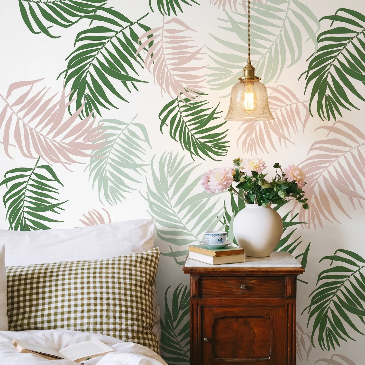 large Stencils for Walls Decor For Painting 40cm - 60cm Template To Paint Furniture Decorative Tropic Leaf Palm Tree