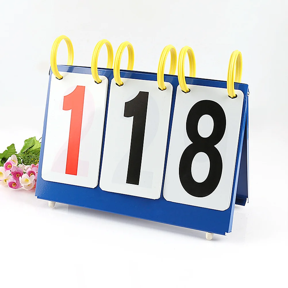 

3 Digits Portable Scoreboard Lightweight PVC Waterproof Sports Score Flipper for Volleyball Basketball Table Tennis Scorekeeper