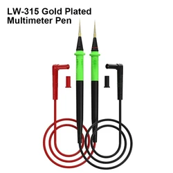 LUOWEI LW-315 Gold Plated Multimeter Pen Superfine Multimeter Test Leads Probes Silicone Test Pen Replaceable Needle Probe Tool