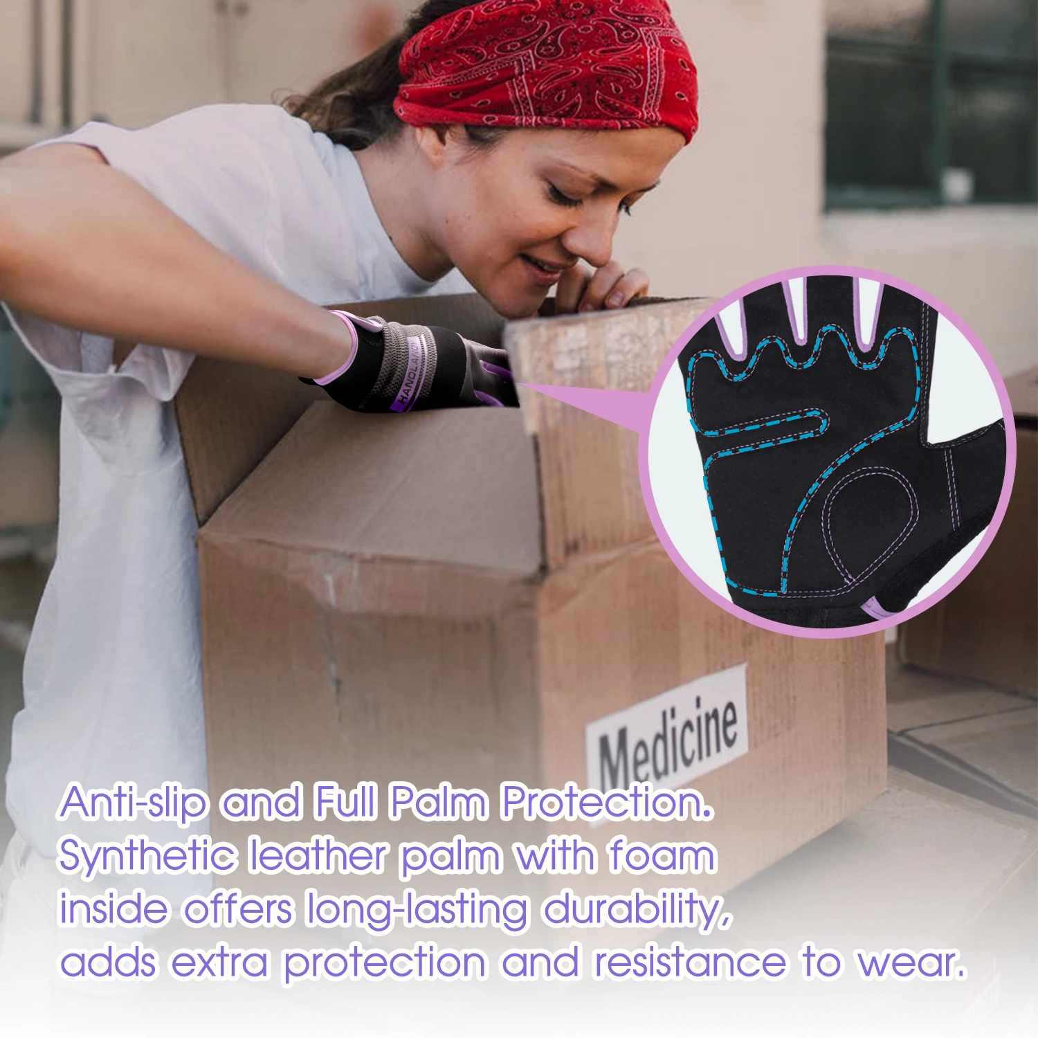 HANDLANDY Utility Work Gloves Women, Flexible Breathable Yard Work Gloves, Thin Mechanic Working Gloves Touch Screen