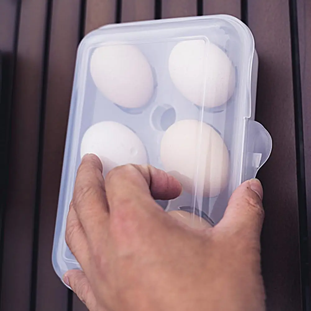 Egg Holder  Durable 2/4/6 Grids Wear Resistant  Outdoor Picnic Eggs Container Case for Outdoor