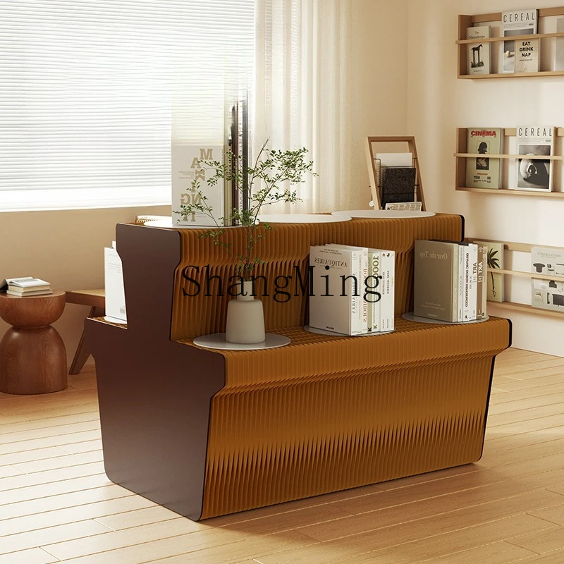 DSA  eighteen paper display decorative display  rack multi-layer middle island display stand foldable
