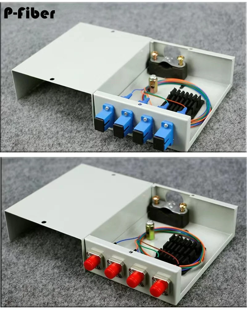 optical fiber terminal box mini 4 ports thickened 2/4 cores SC FC