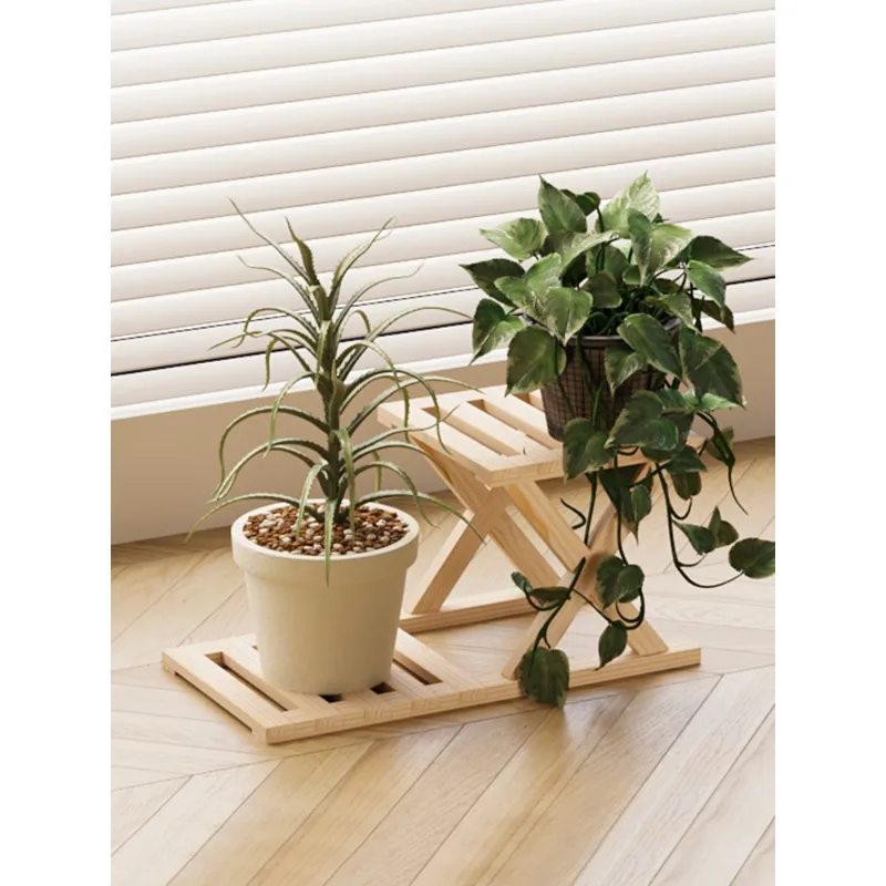 

Modern Plant Stand Solid Wood Multi-Tier Display for Balcony Garden Indoor Outdoor Use