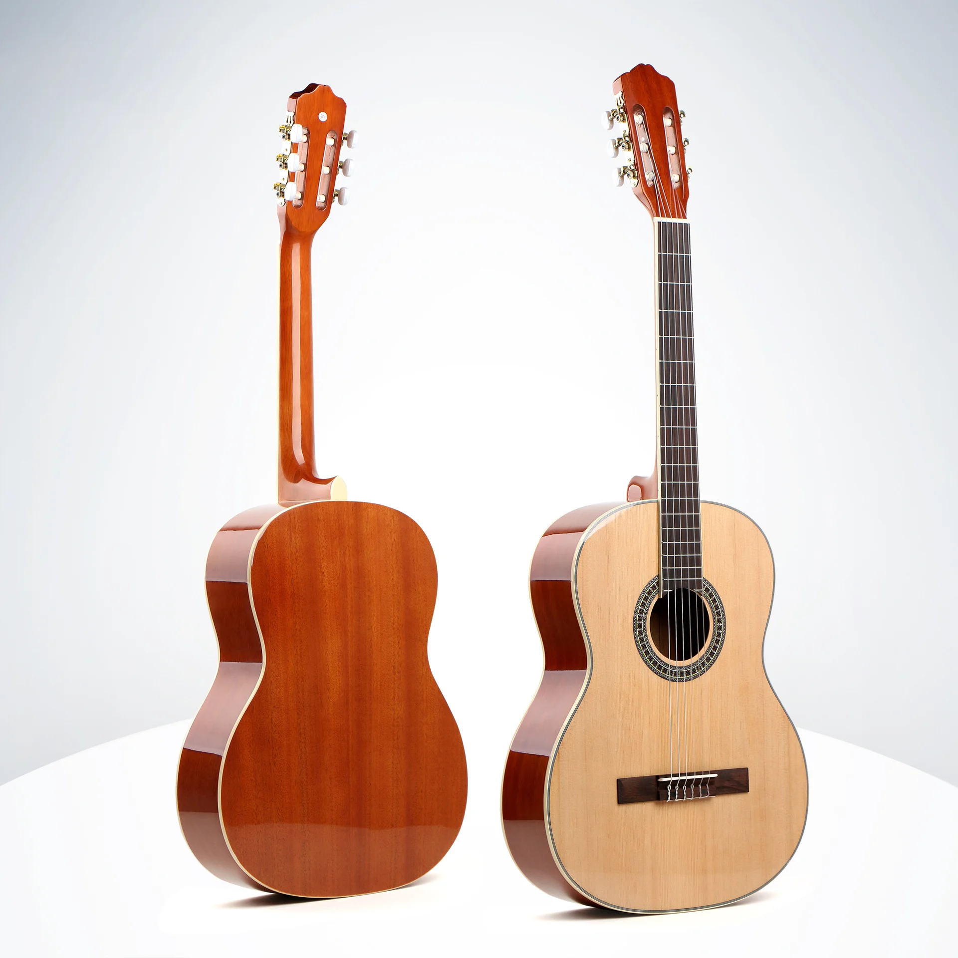 

HUASHENG Handmade High Gloss 39 Inch Classical Guitar OEM Spruce Body Rosewood Fingerboard Guitare Classic