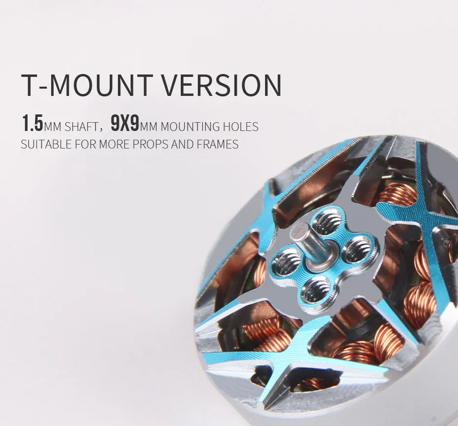 4PCS T-MOTOR P1604 KV2850 6S/KV3800 4S Bürstenlosen Motor 1,5mm Welle 9*9mm Löcher Für RC FPV Freestyle 3,5 zoll Sub 250g Drone – Detail 5
