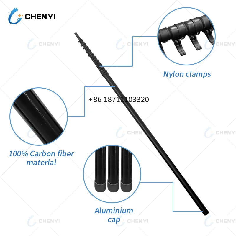 carbon fiber telescopic pole long reach durable lightweight harvesting fruits tool