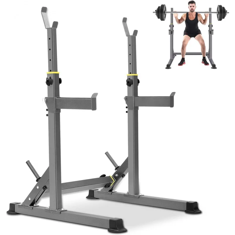 

Adjustable Squat Rack,Multi-Function Barbell Rack for Weight Lifting and Home Gym Fitness Workout Portable Squat Bench Press