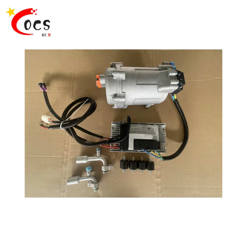 

Conditioner Compressor Kit Compatible with 12V Auto Compressor For R134A with Straight Fittings